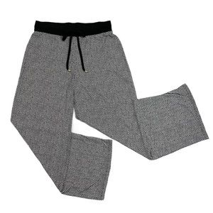 JNY Wide Leg High Waisted Rise Pull-On Black Knit Pants Size Medium